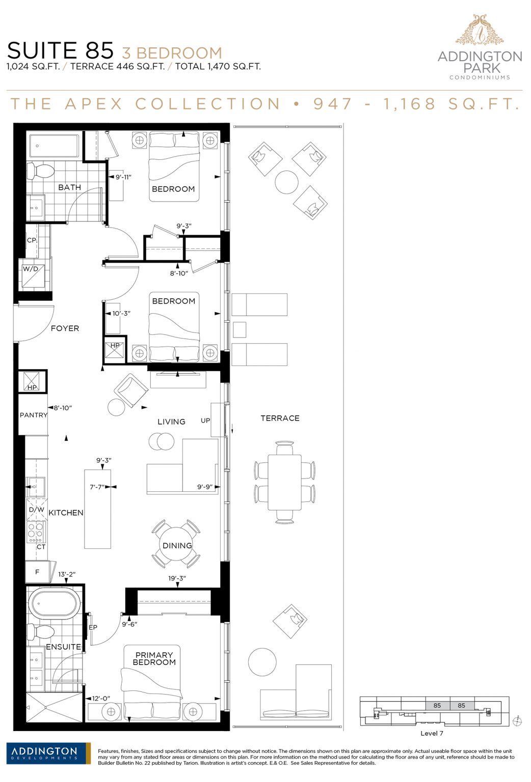Floorplans Addington Park Condominiums