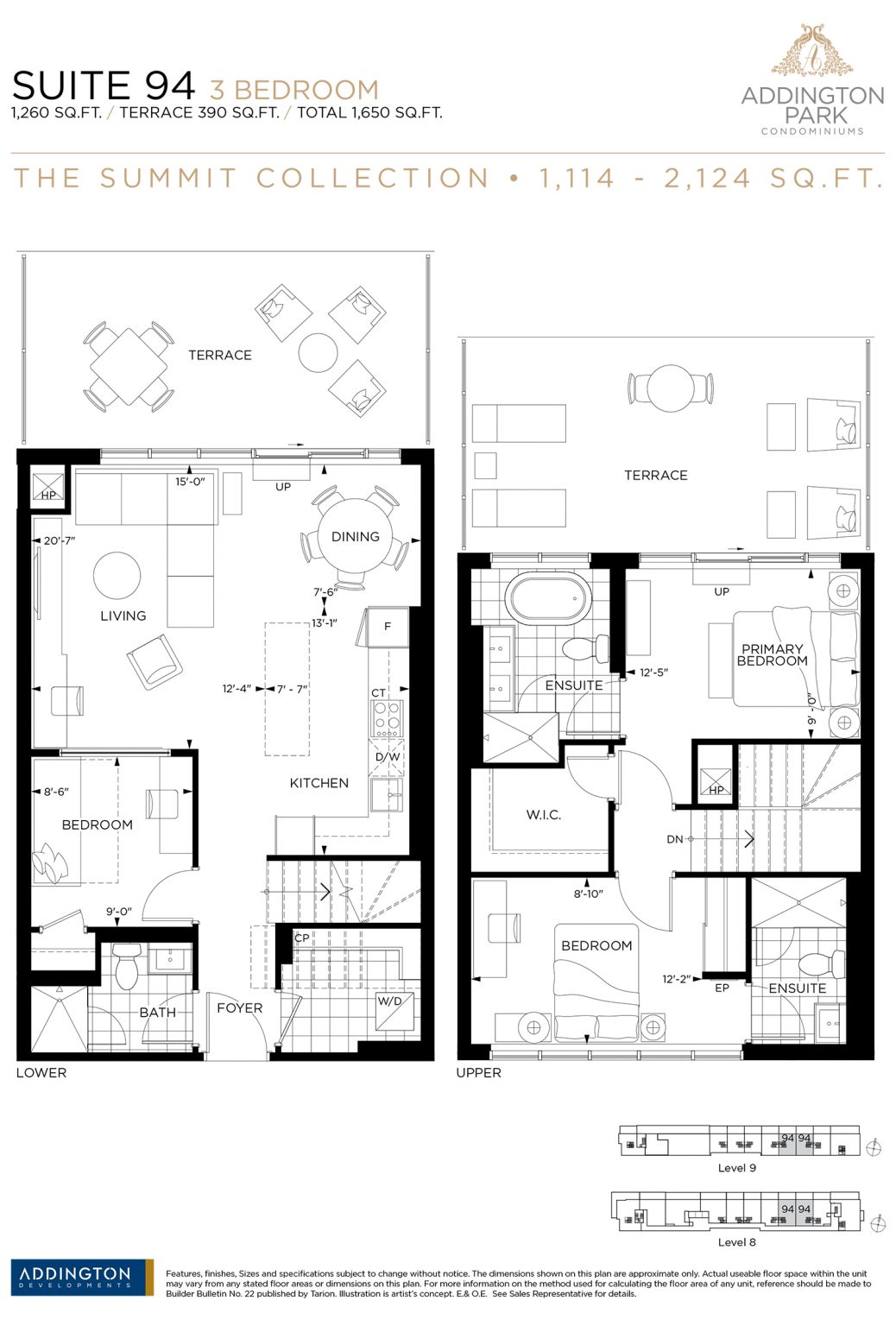 Floorplans Addington Park Condominiums